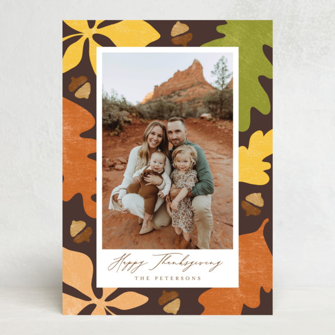 "Bold Colors" - Thanksgiving Cards in Cocoa by Selima Akhter - Front