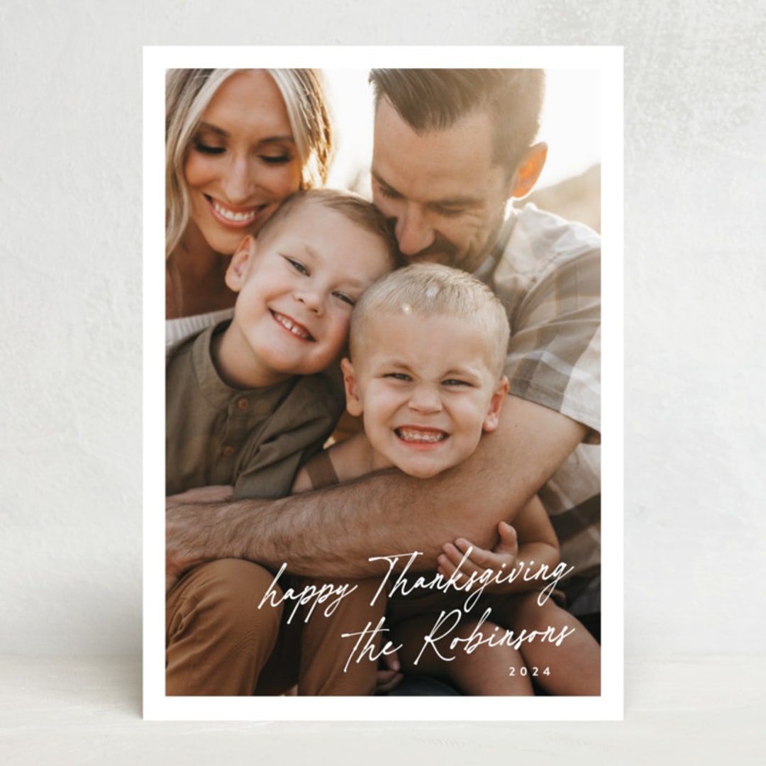 "Autograph" - Thanksgiving Cards in Pecan Pie by Tamara Hilje - Front
