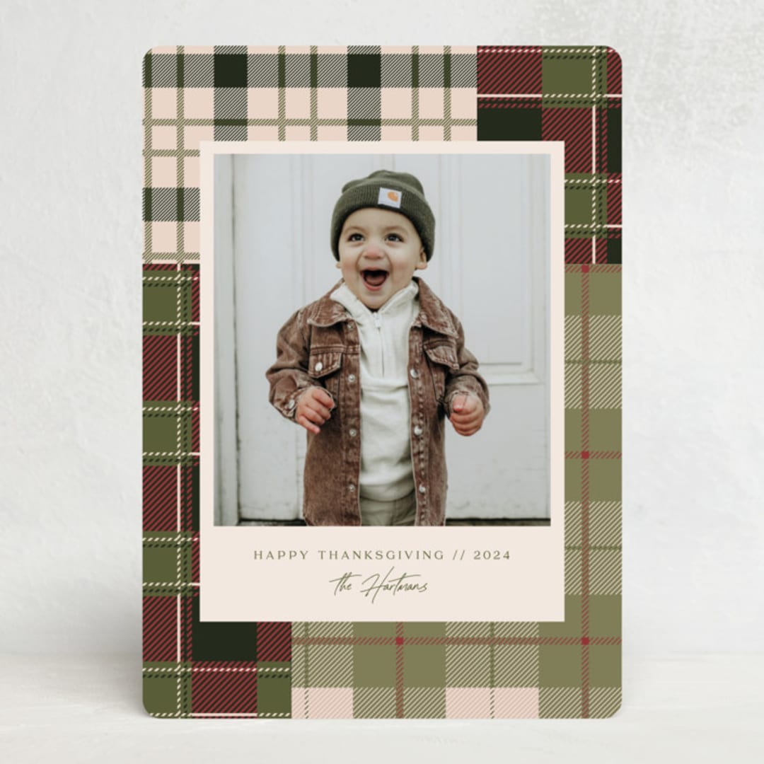 "Madras" - Thanksgiving Cards in Balsam Fir by Megan Cash - Front