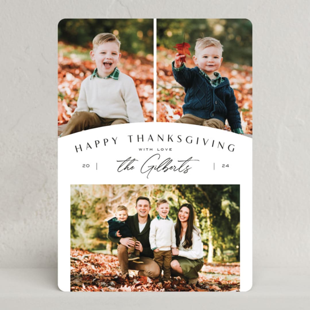 "Modern Trio" - Thanksgiving Cards in Checkers by Michelle Taylor - Front