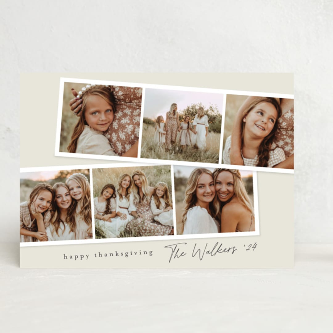 "Filmstrip" - Thanksgiving Cards in Vanilla by Stacey Meacham - Front