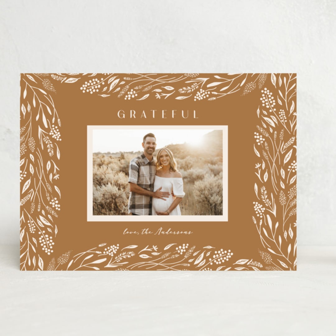 "A Season of Thanks" - Thanksgiving Cards in Acorn by Megan Alissa - Front