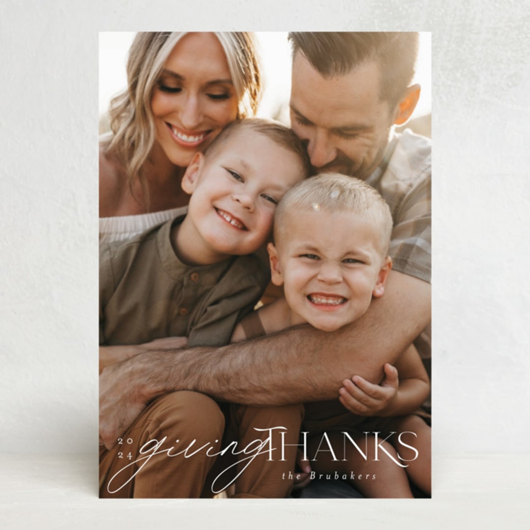 "The Giving Season" - Thanksgiving Cards in Alabaster by Cindy Reynolds - Front