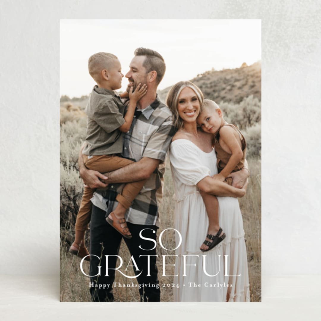 "Gracious" - Thanksgiving Cards in Salt by Mary Kay Garttmeier - Front