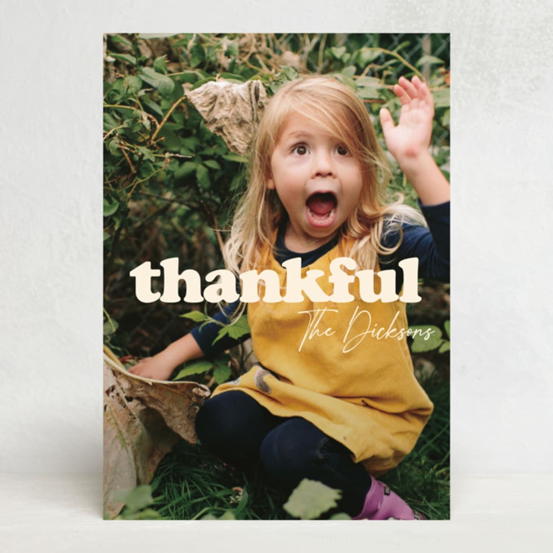 "BIG thanks" - Thanksgiving Cards in Whipped Cream by Inkblot Design - Front