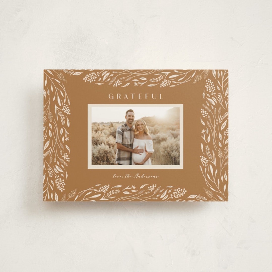 "A Season of Thanks" - Thanksgiving Cards in Acorn by Megan Alissa - Front