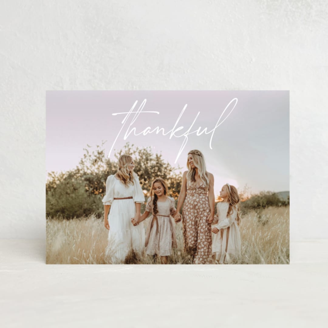 "Noted" - Thanksgiving Cards in Marshmallow by Alexandra Cohn - Front