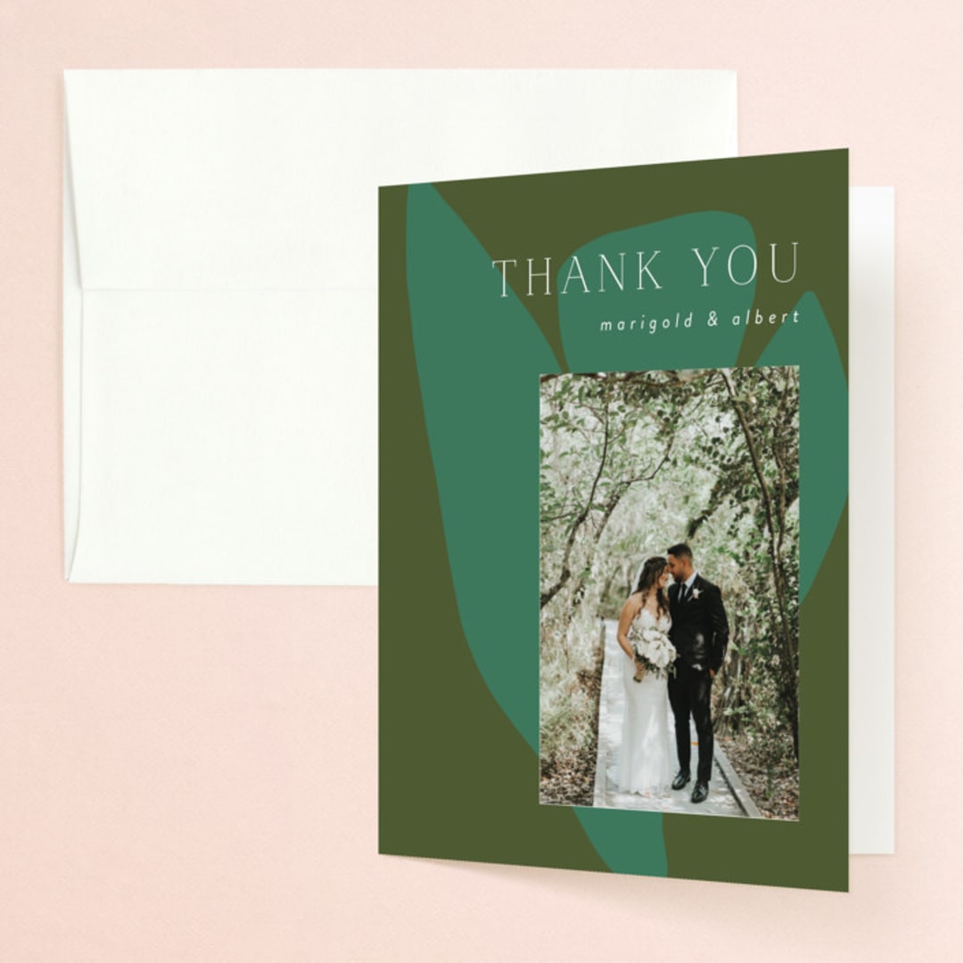 "botanica" - Wedding Thank You Cards in Jungle by Morgan Kendall - Front