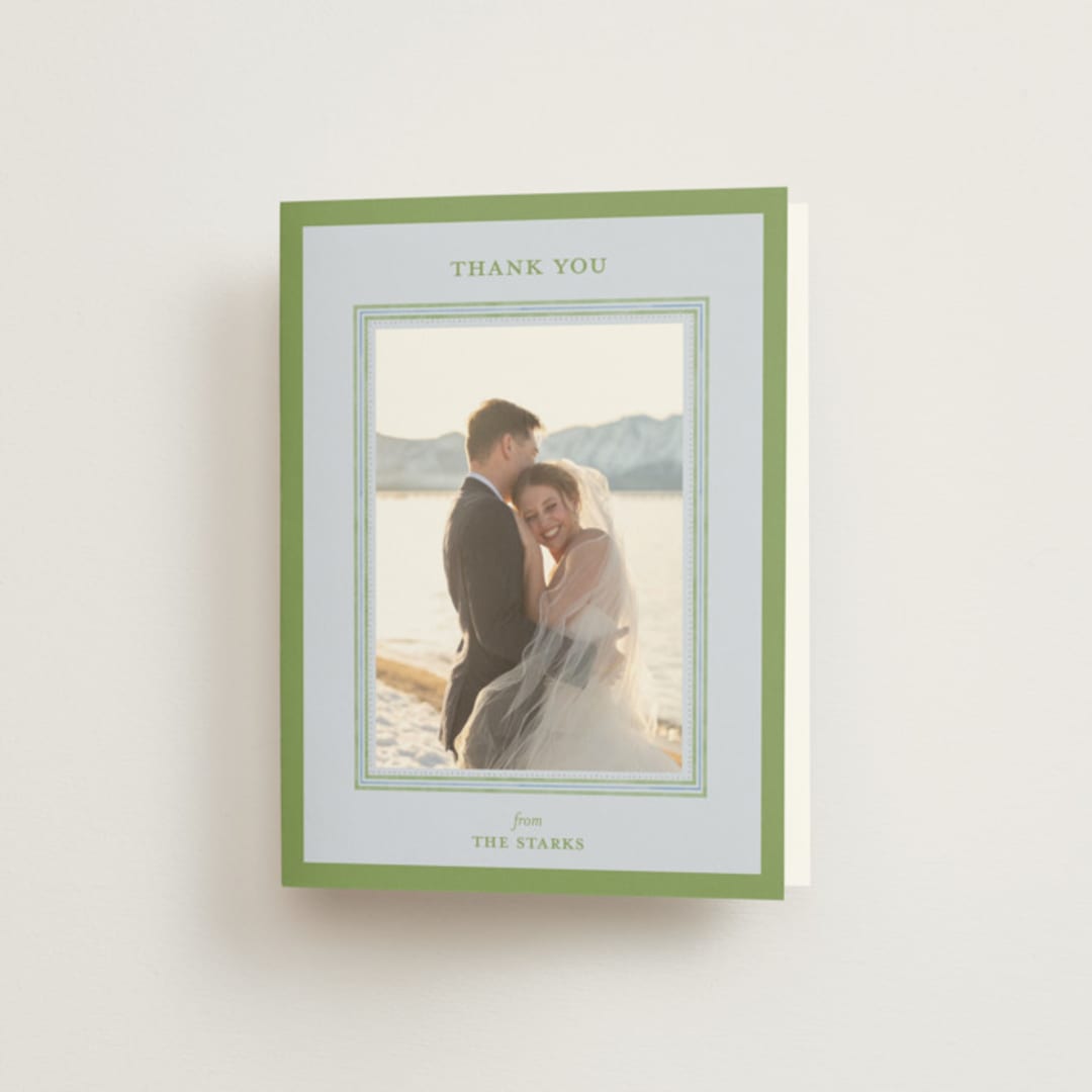 "Hydrangea Vines" - Wedding Thank You Cards in Coastal by Madhvi Samimi - Front