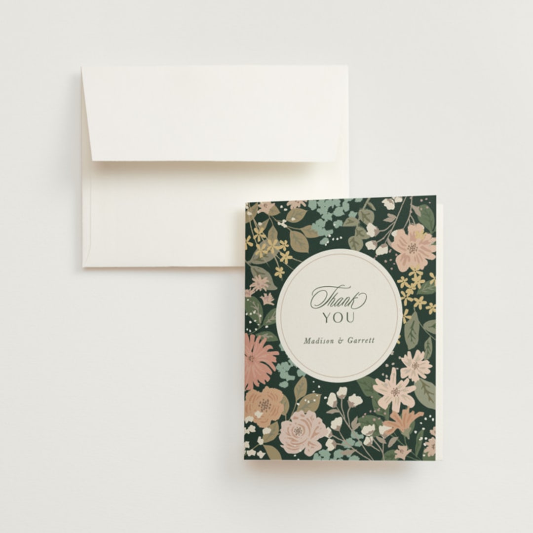 "Garden at Blue Hill" - Wedding Thank You Cards in Meadow by Jennifer Wick - Front