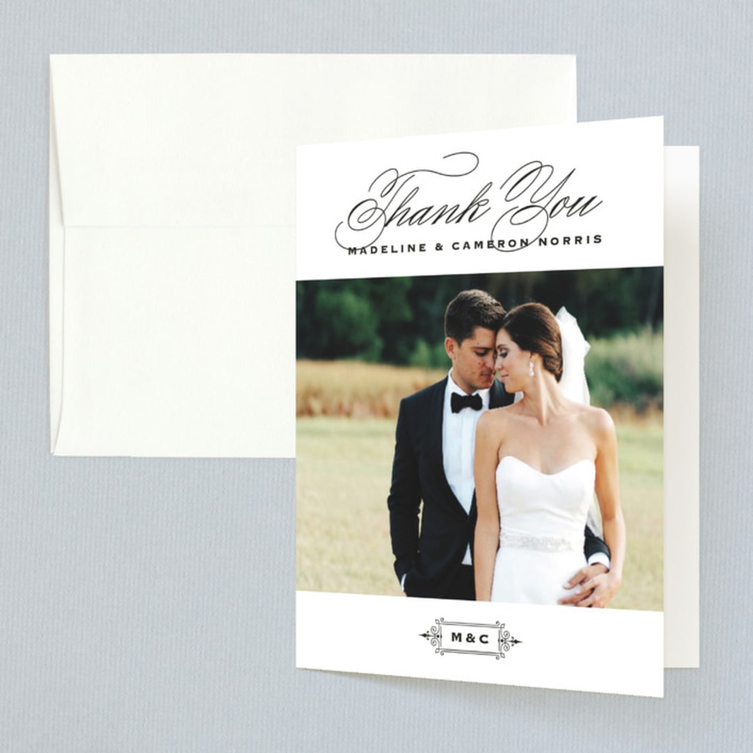 "Confection" - Wedding Thank You Cards in Cloud by Jill Means - Front