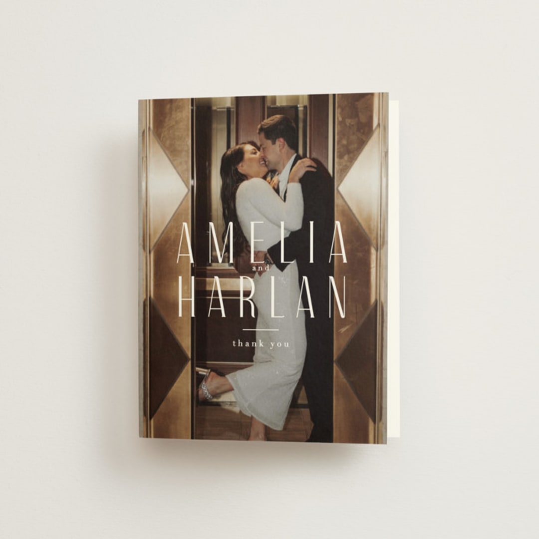 "photo" - Wedding Thank You Cards in Snow by Lori Wemple - Front
