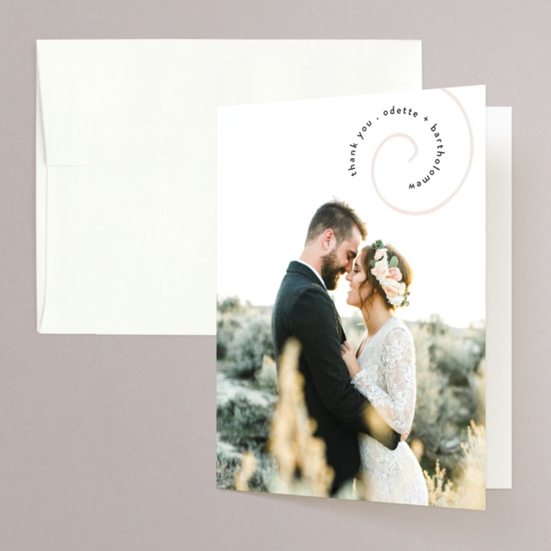 "symbol of optimism" - Wedding Thank You Cards in Blush by Phrosné Barwood - Front