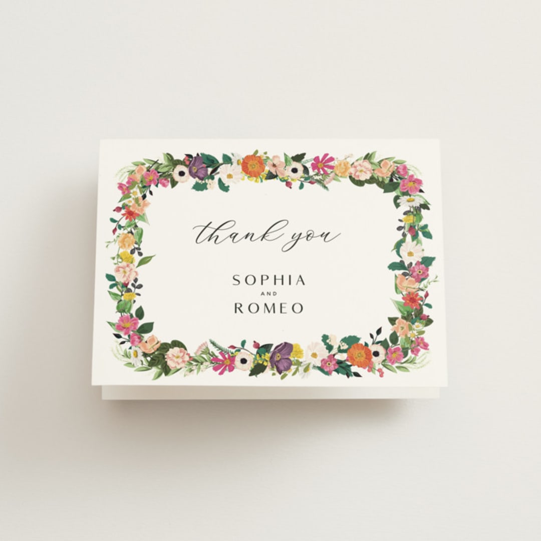 "Secret Garden" - Wedding Thank You Cards in Daisy by Susan Moyal - Front