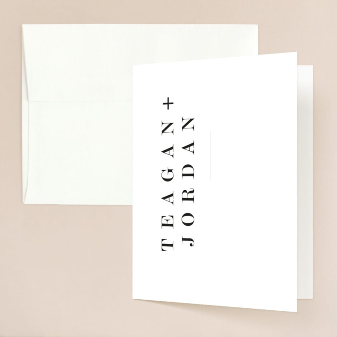 "Urban" - Wedding Thank You Cards in Onyx by Lori Wemple - Front