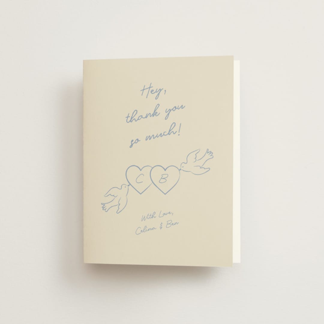 "The Bird Song" - Wedding Thank You Cards in Dream by Helena Vitto - Front