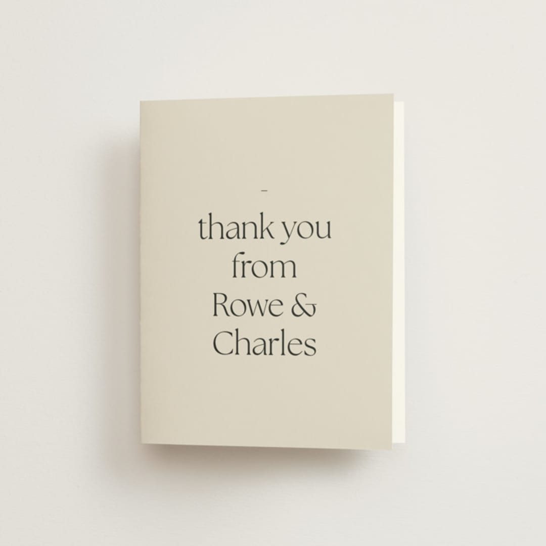 "monogram edit" - Wedding Thank You Cards in Sandstone by Sara Hicks Malone - Front