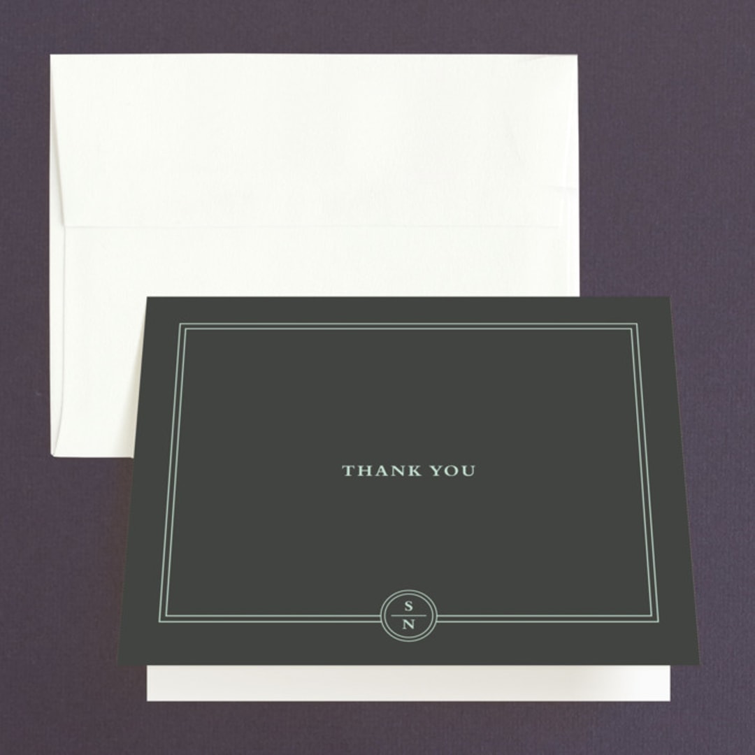 "Notable" - Wedding Thank You Cards in Robins Egg by Olivia Raufman - Front