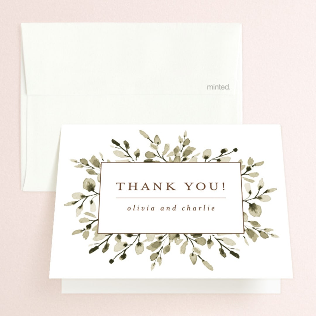 "Wedding Fields" - Wedding Thank You Cards in Fern by Chris Griffith - Front