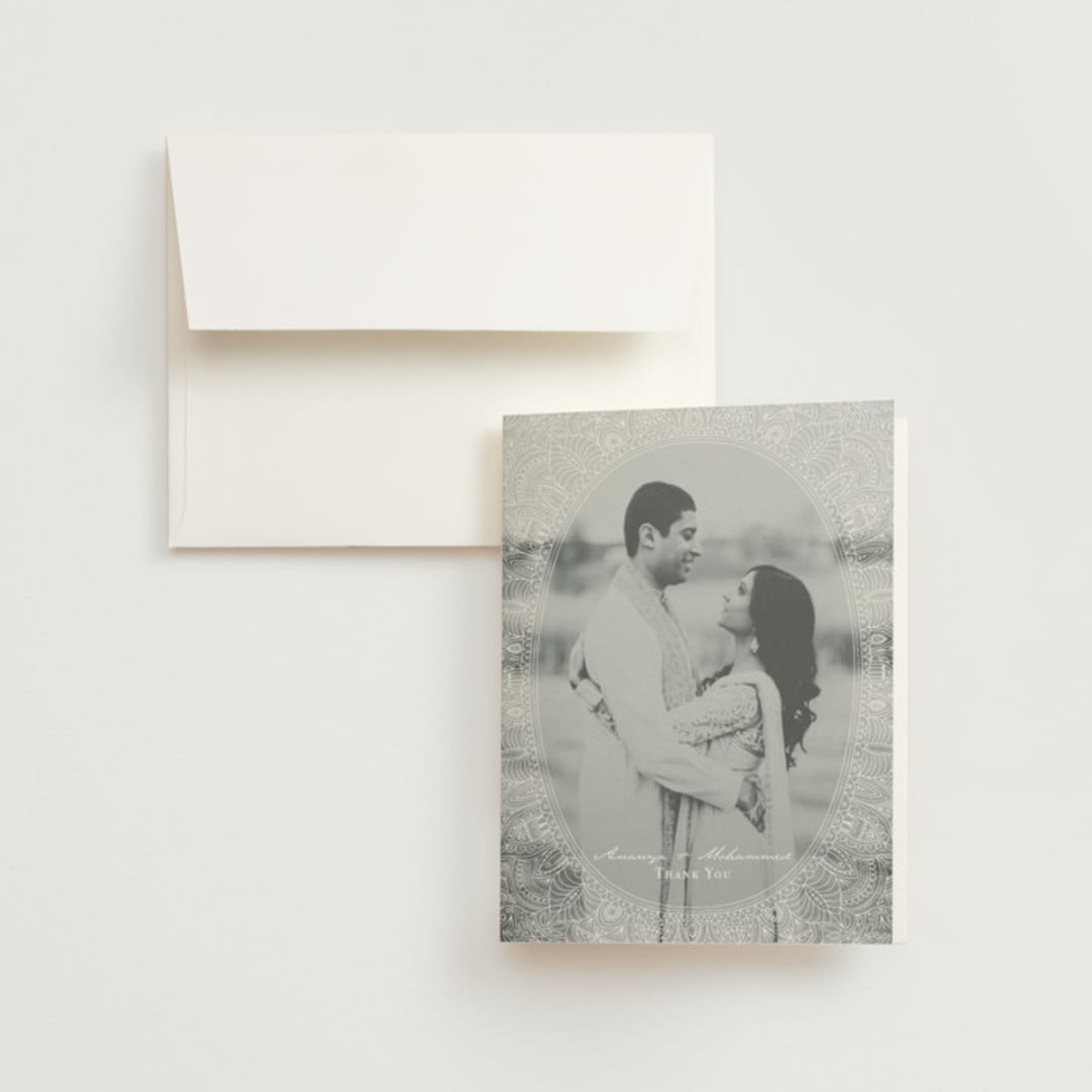 "Extravagant" - Wedding Thank You Cards in Natural by Jessie Steury - Front