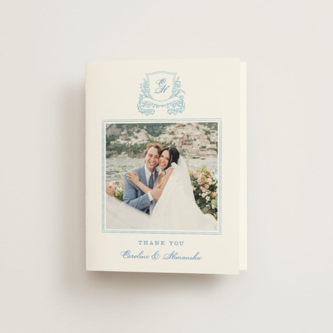 "Royalty" - Wedding Thank You Cards in Capri by Creo Study - Front