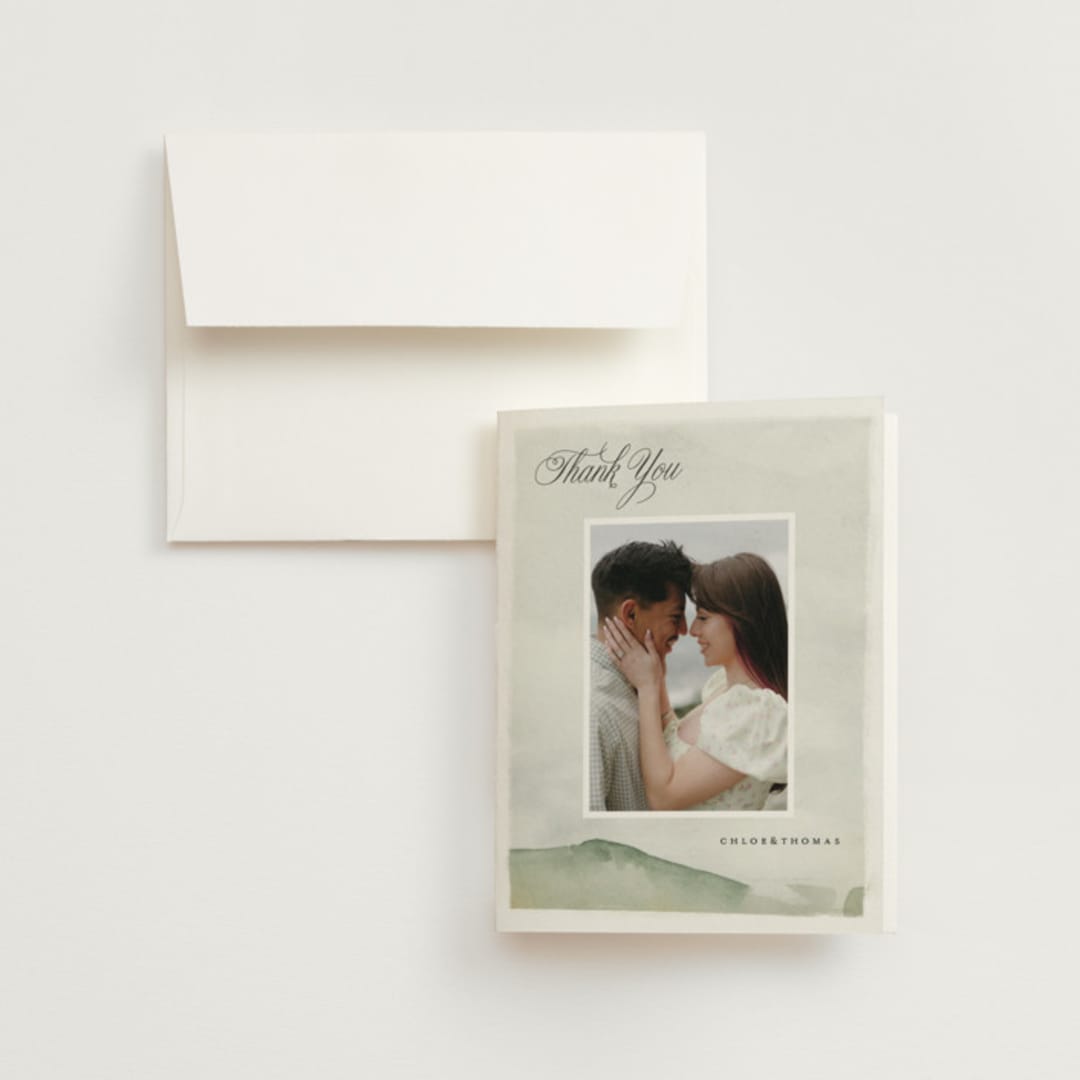 "Countryside" - Wedding Thank You Cards in Emerald by Petra Kern - Front