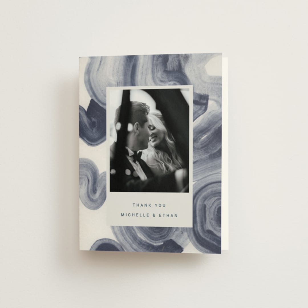 "meanders" - Wedding Thank You Cards in Ocean by Sumak Studio - Front