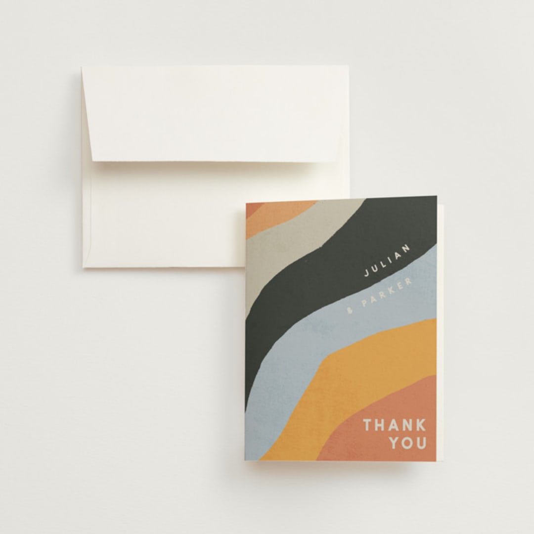 "Canyon Wall" - Wedding Thank You Cards in Sunset by Robin Ott - Front