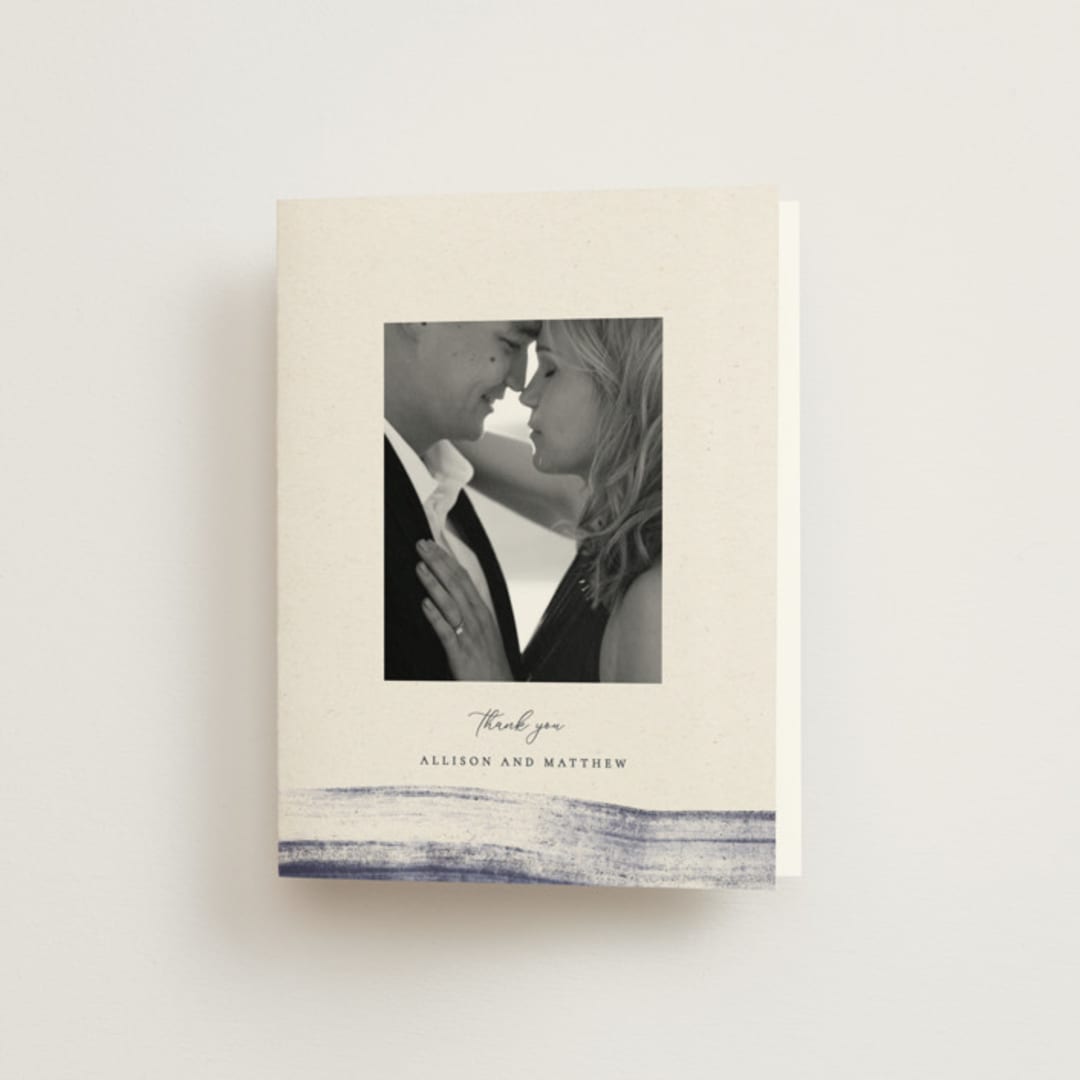 "Stillness" - Wedding Thank You Cards in Horizon by Sumak Studio - Front