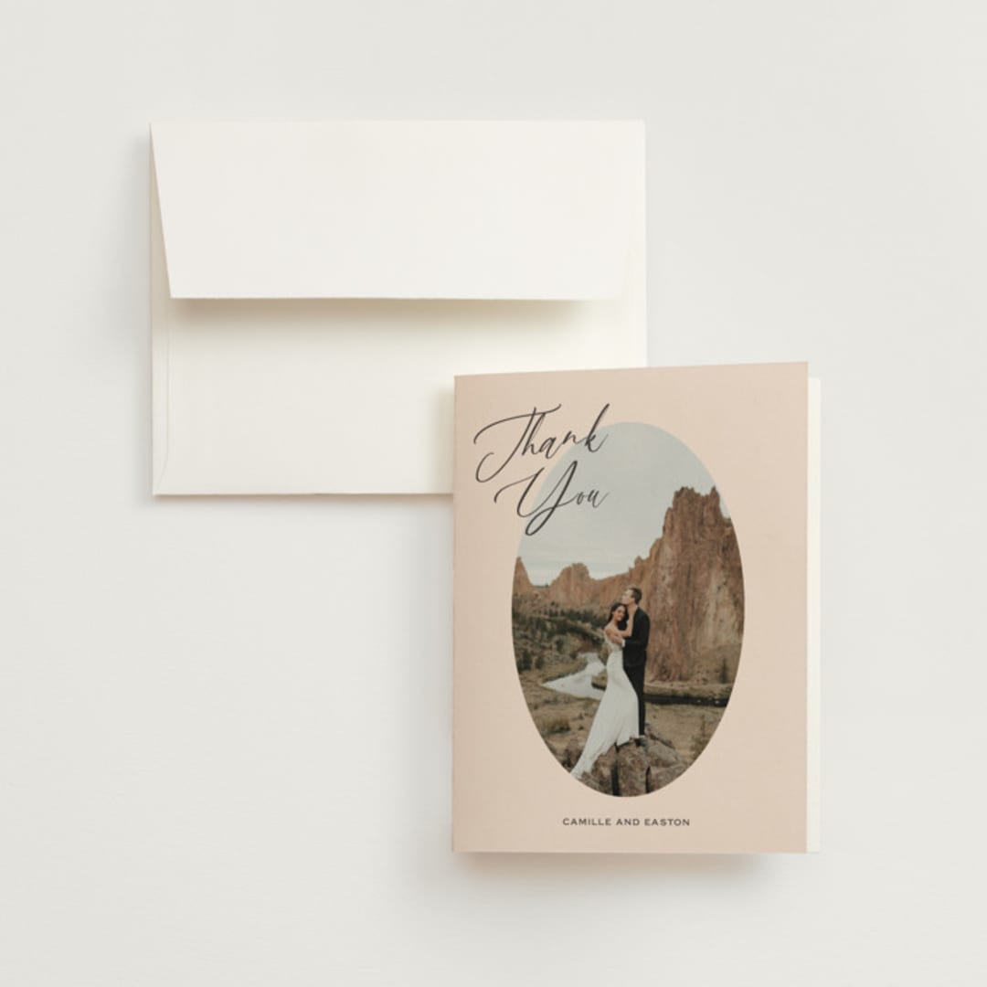 "Vision of Love" - Wedding Thank You Cards in First Kiss by Design Lotus - Front