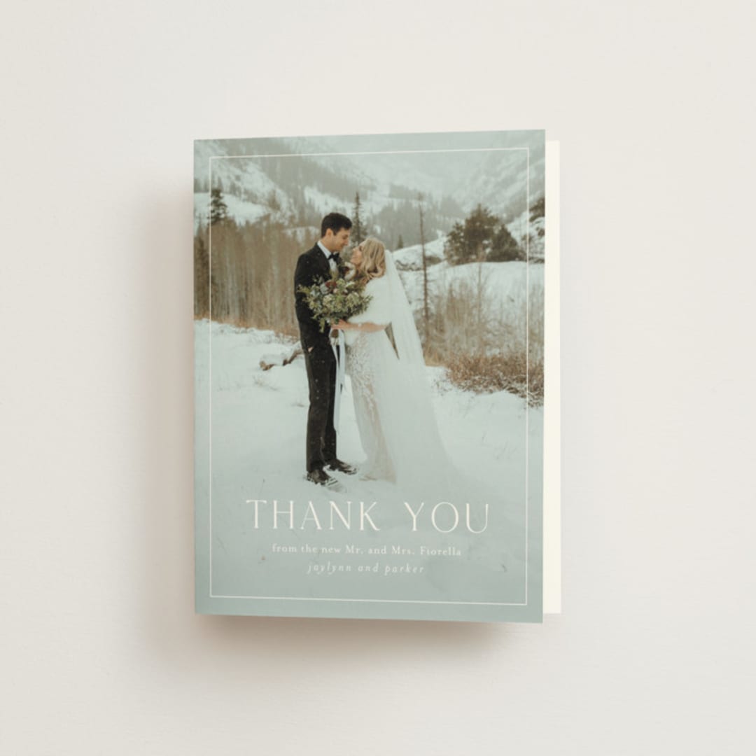 "Warm affection" - Wedding Thank You Cards in Cotton by Stacey Meacham - Front
