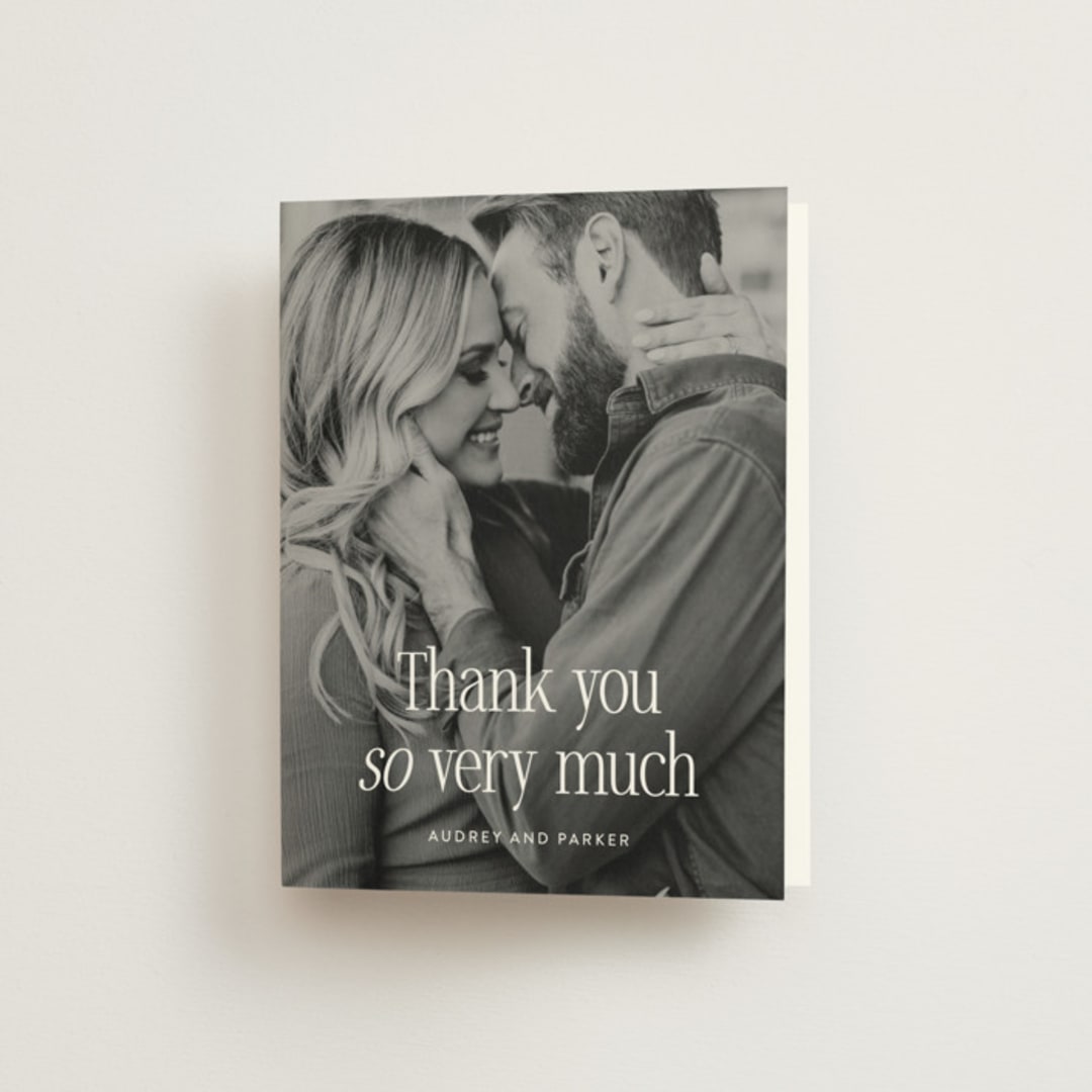 "Highlights" - Wedding Thank You Cards in Forest by Jackie Crawford - Front