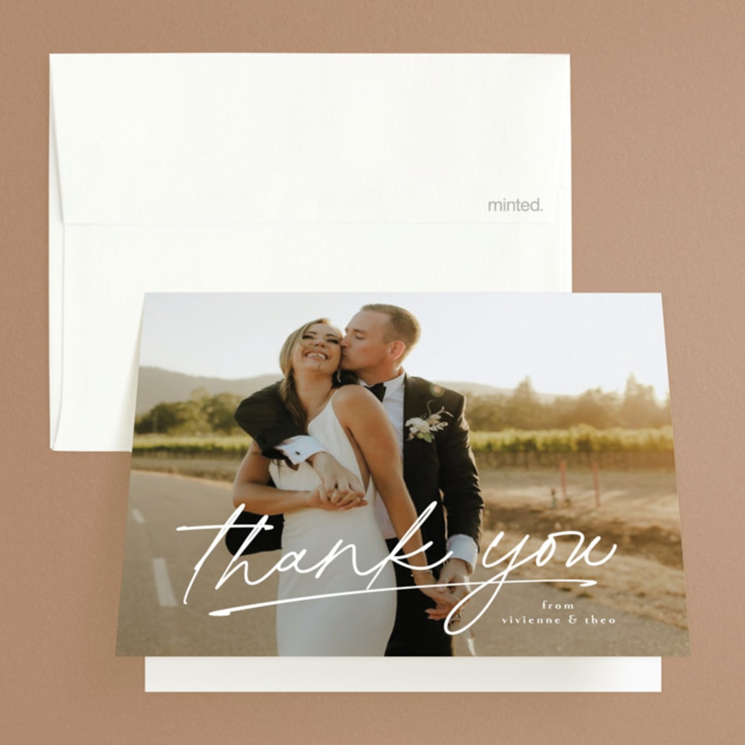 "A formal request" - Wedding Thank You Cards in Jet by Lea Delaveris - Front