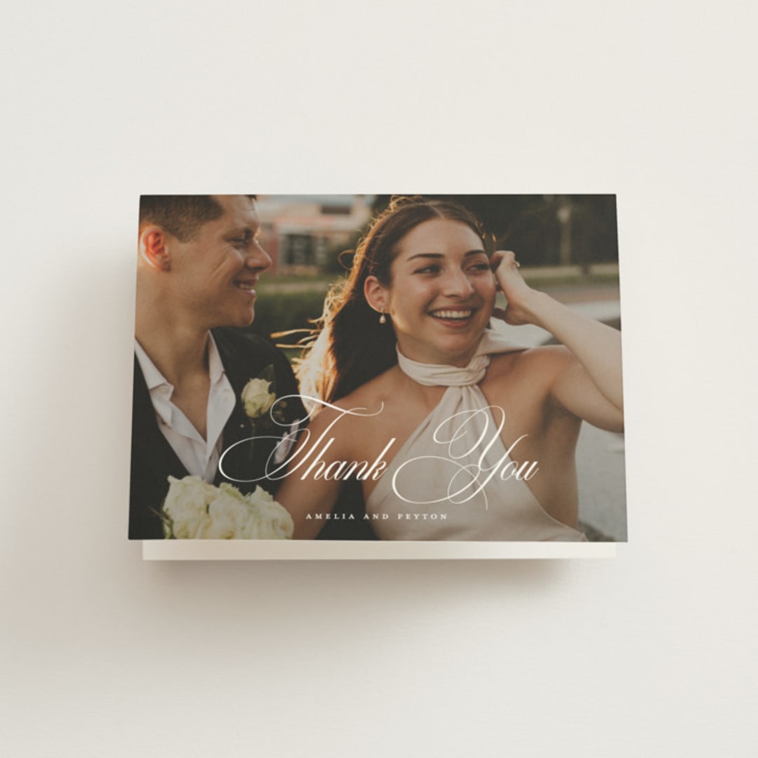 "Hilton" - Wedding Thank You Cards in Ocean by Kelly Schmidt - Front