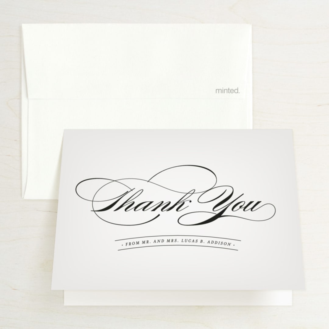 "Big City - New York City" - Wedding Thank You Cards in Light Taupe by Hooray Creative - Front