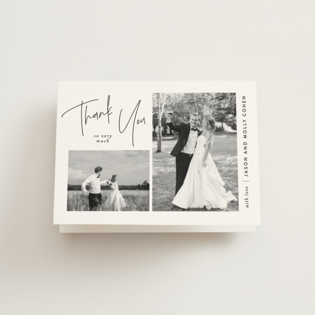 "signature frames" - Wedding Thank You Cards in Cloud by JoAnn Jinks - Front