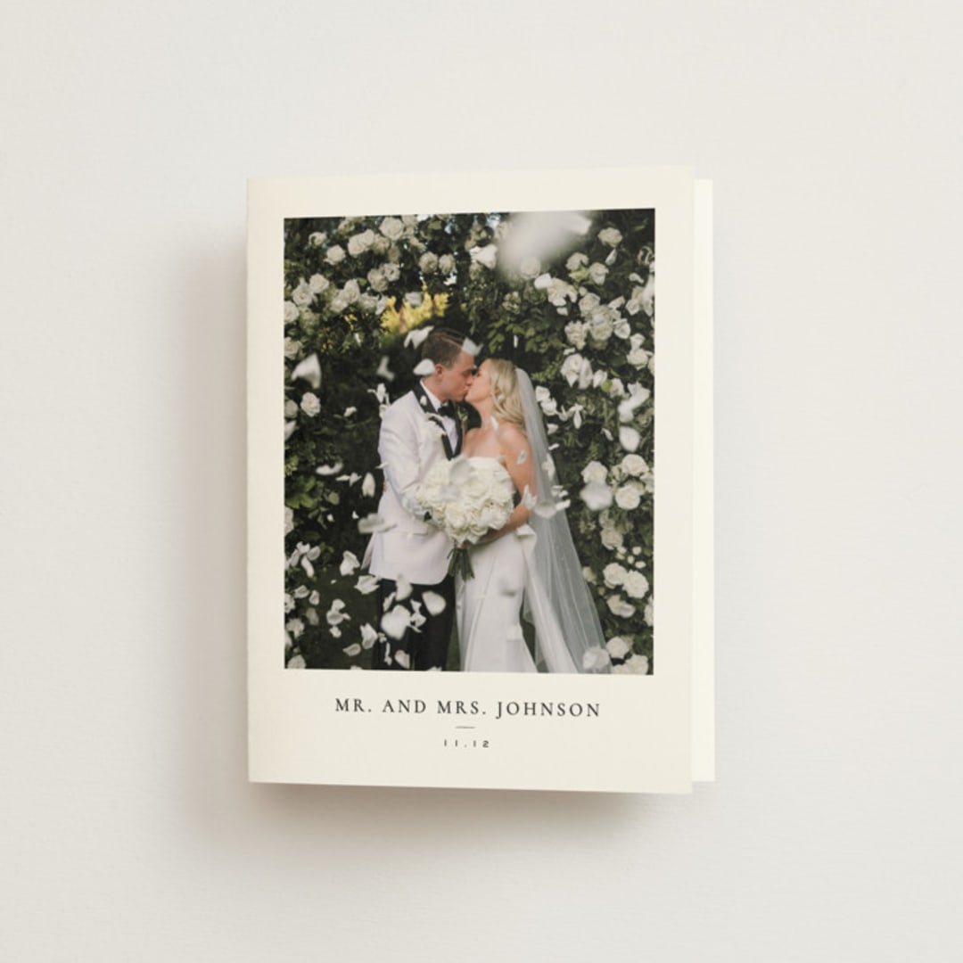"Daisies" - Wedding Thank You Cards in Ink by Wildfield Paper Co - Front