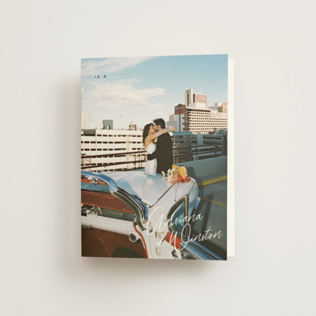 "Adriana" - Wedding Thank You Cards in Cotton by Hooray Creative - Front