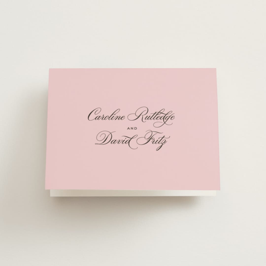 "Nola" - Wedding Thank You Cards in Peony by Megan Davis - Front
