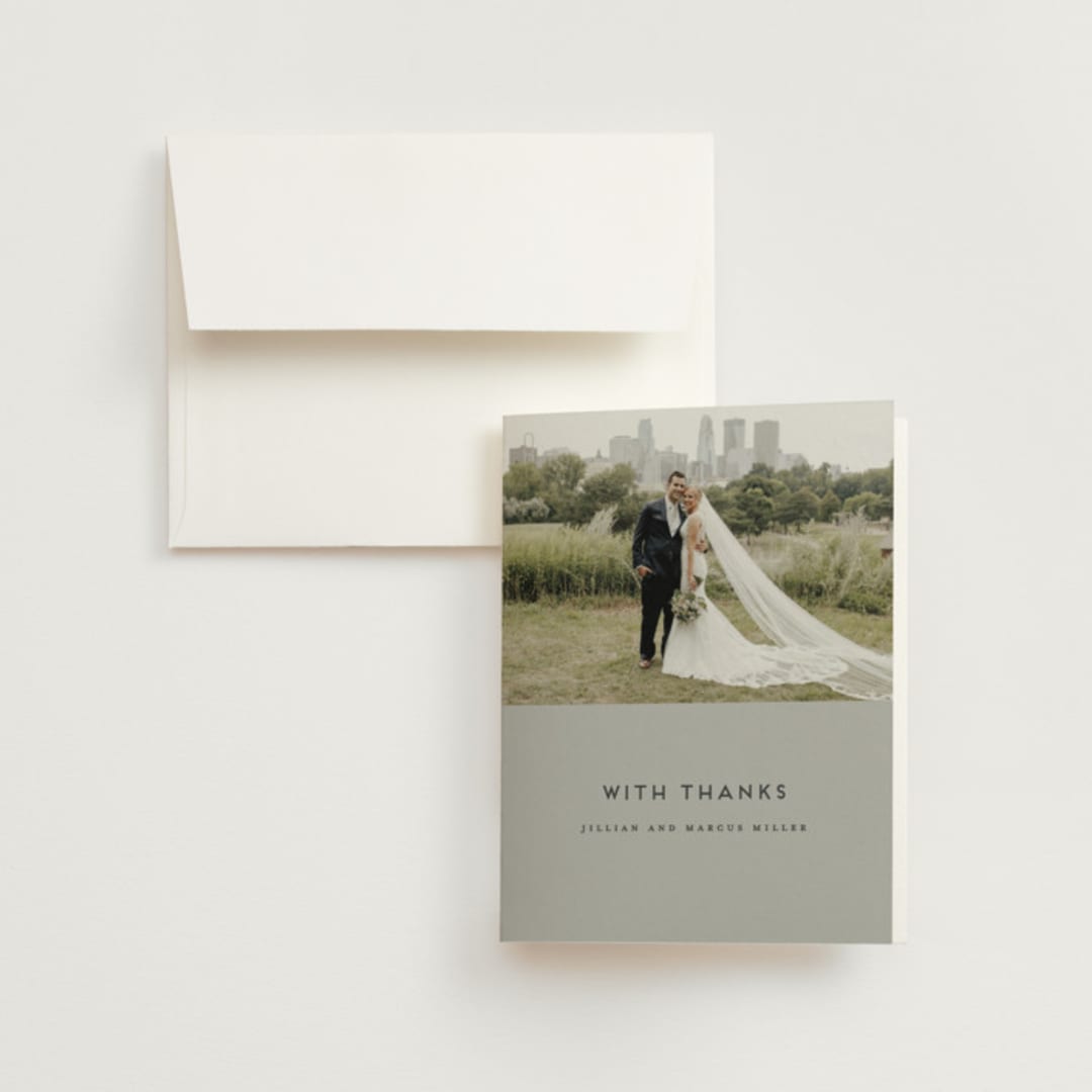 "Picturesque" - Wedding Thank You Cards in Linen by Christie Garcia - Front