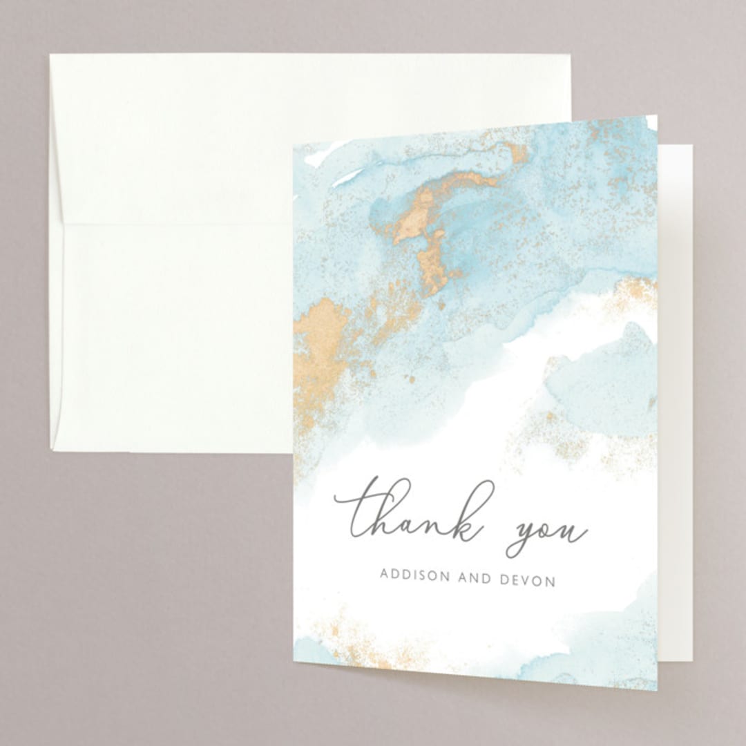 "My tenderness" - Wedding Thank You Cards in Topaz by Helen Halik - Front