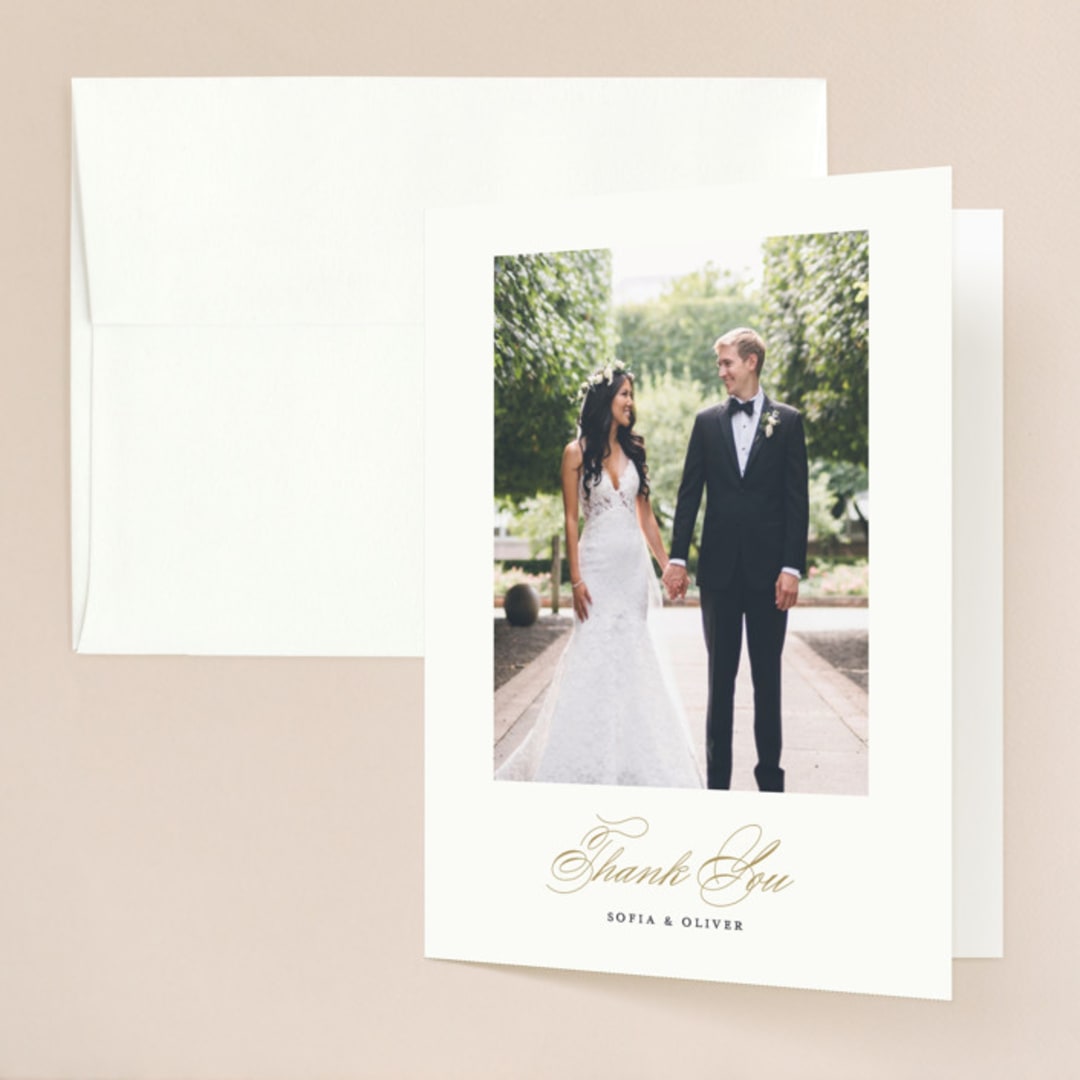 "Bold Love" - Wedding Thank You Cards in Antique by Brandy Folse - Front