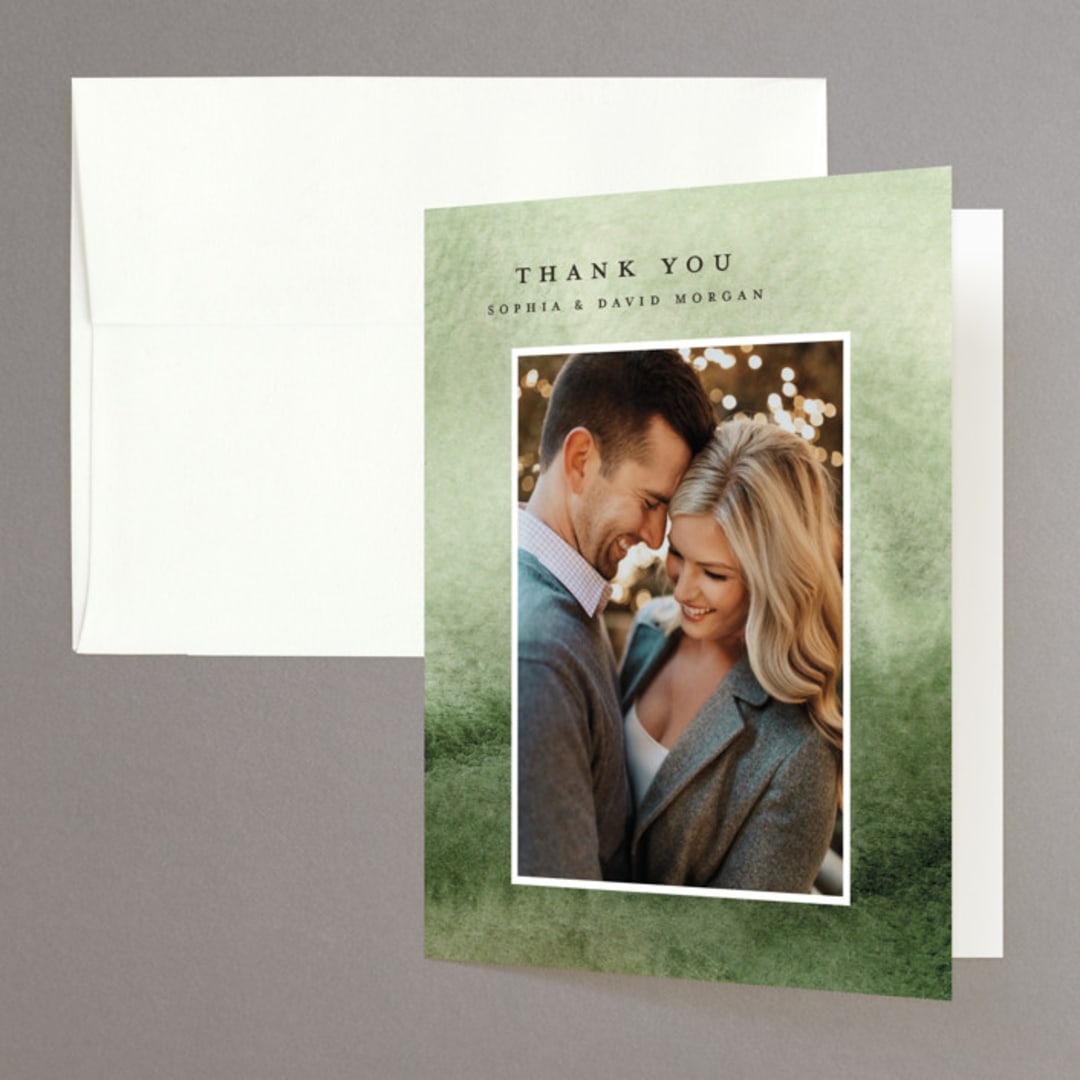 "Great Outdoors" - Wedding Thank You Cards in Forest by Petra Kern - Front