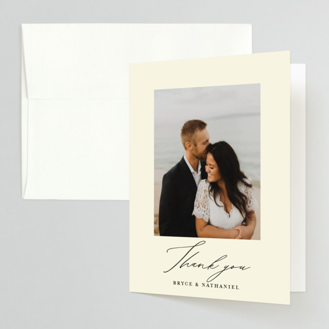 "Crossroads" - Wedding Thank You Cards in Ink by Iveta Angelova - Front
