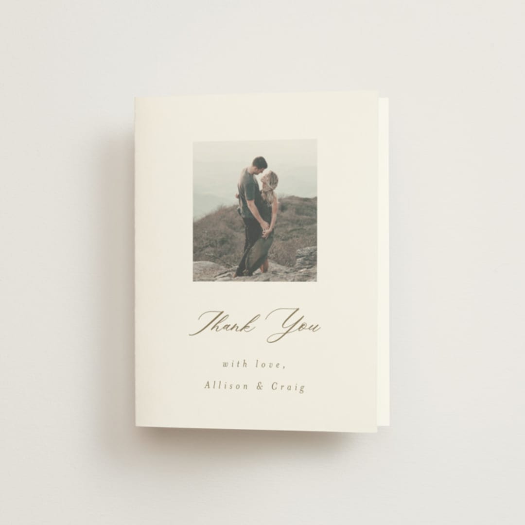 "Rustic Barn" - Wedding Thank You Cards in Fawn by AK Graphics - Front