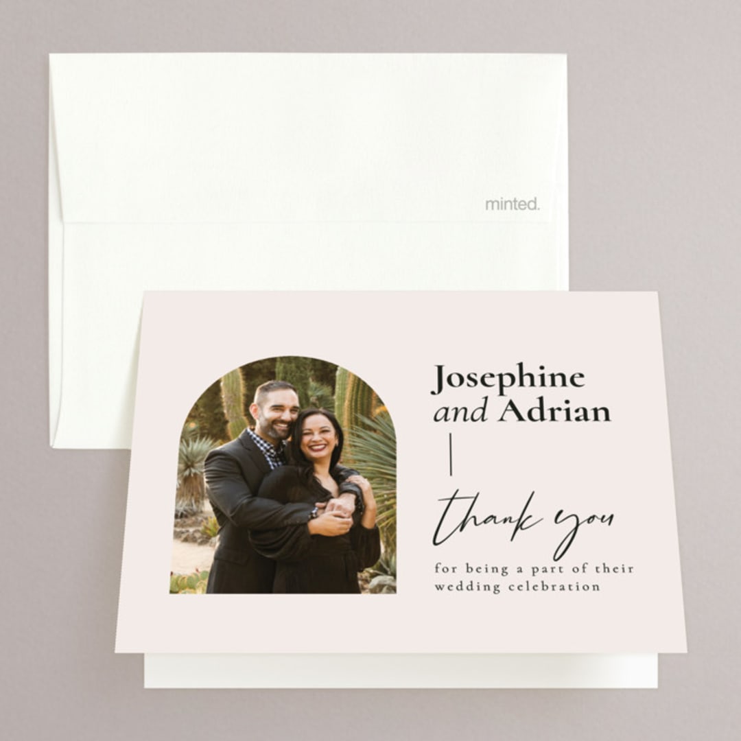 "view to behold" - Wedding Thank You Cards in Onyx by letterfix - Front