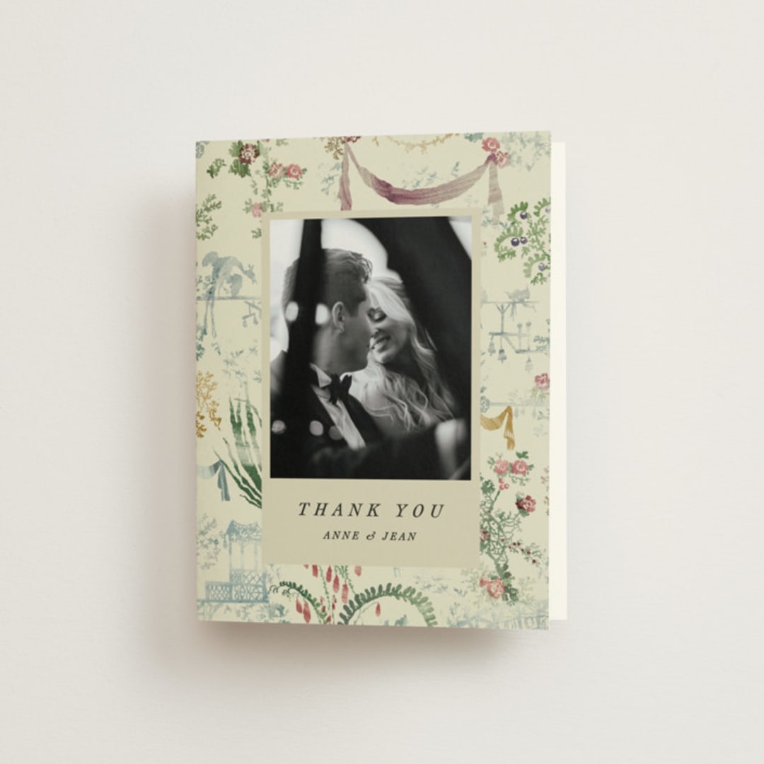 "Chinoiserie" - Wedding Thank You Cards in Nouvelle by Sumak Studio - Front