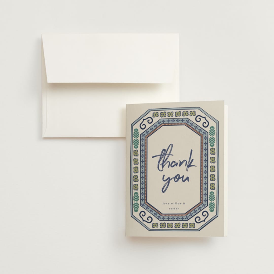 "Vase" - Wedding Thank You Cards in Neptune by Kelly Watkins - Front