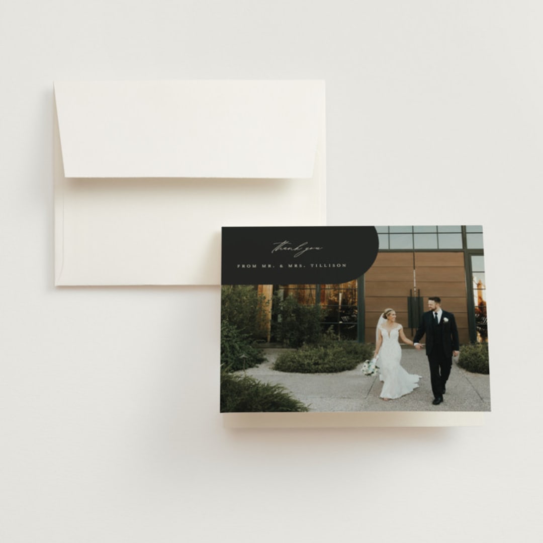 "Entwine" - Wedding Thank You Cards in Matchbook by Christie Garcia - Front