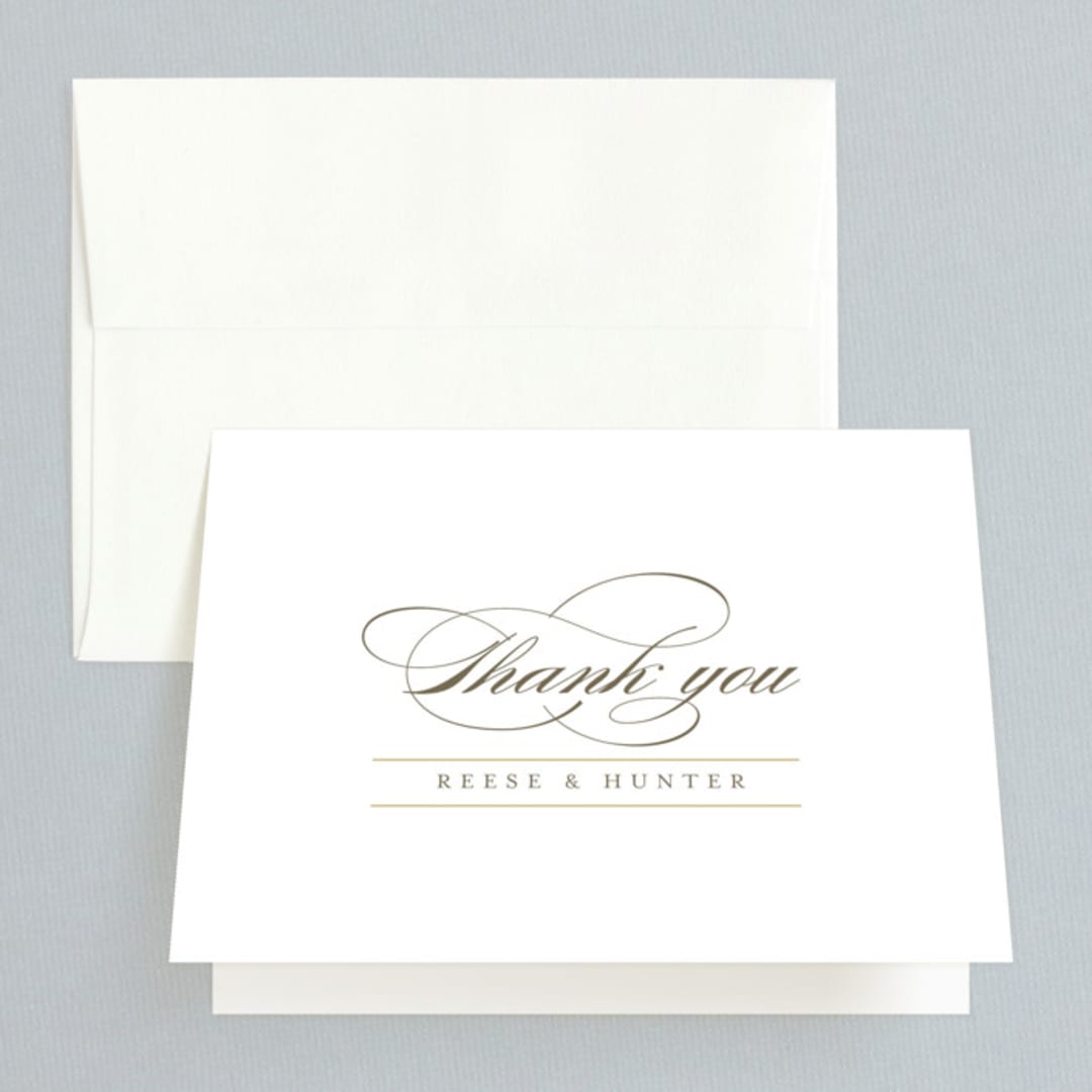"Valencay" - Wedding Thank You Cards in Silk by chocomocacino - Front